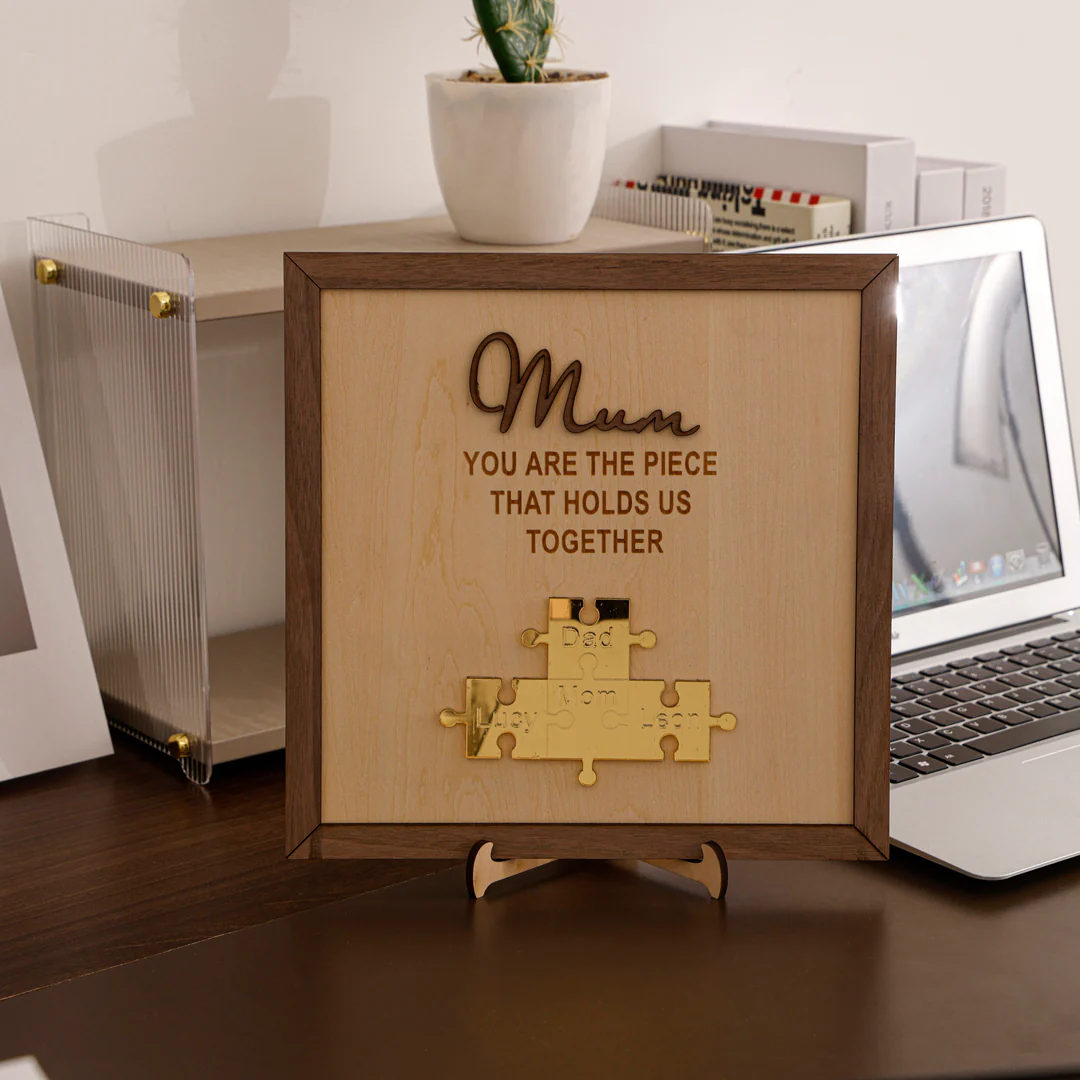 Puzzle sign - Mom, you are the piece that holds us together - Image 7