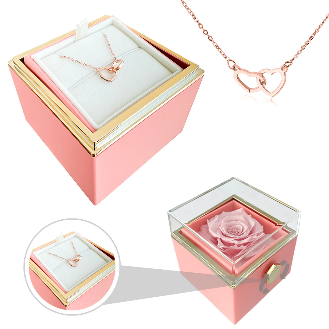 Engraved Name Necklace - With Real Rose - Image 14