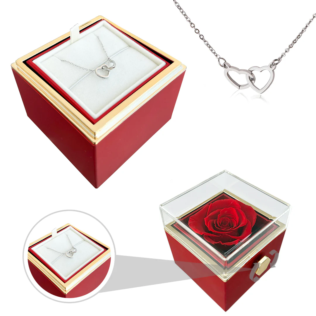 Engraved Name Necklace - With Real Rose - Image 17