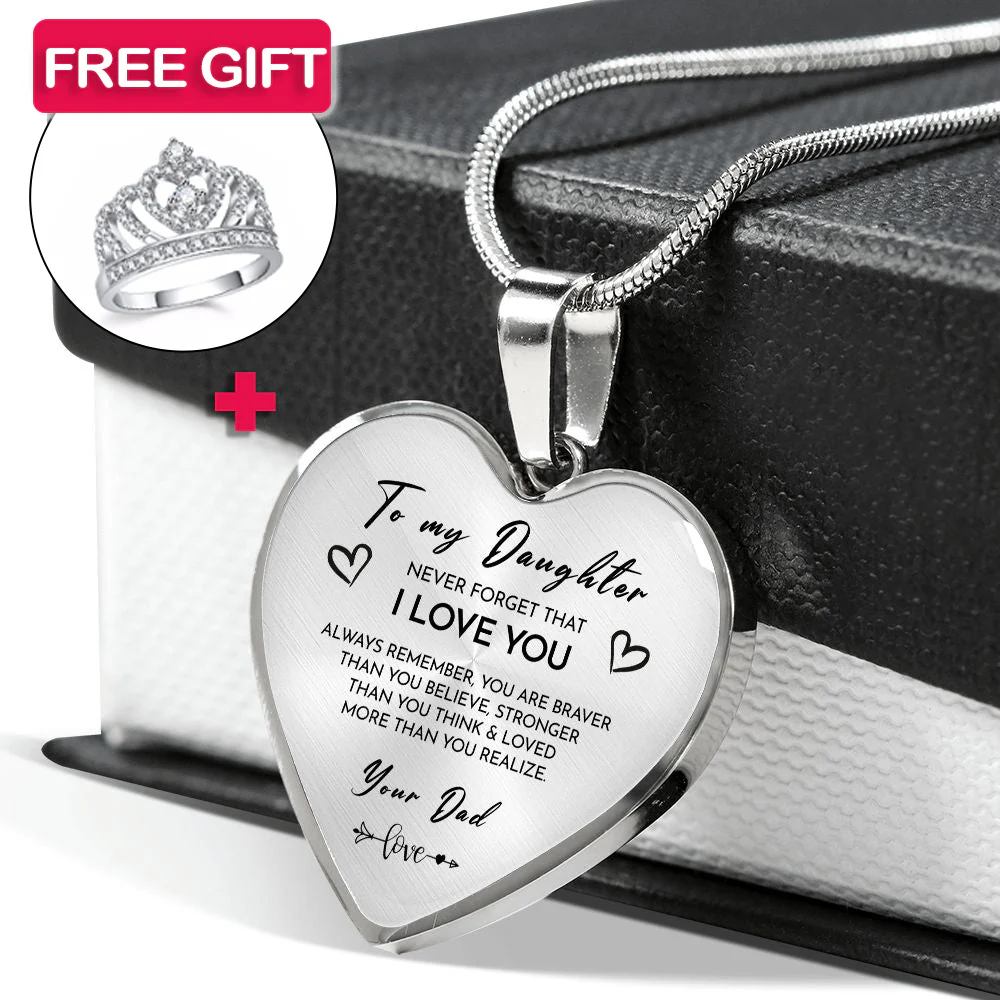 Heart necklace - Daughter + ring FREE - Image 4
