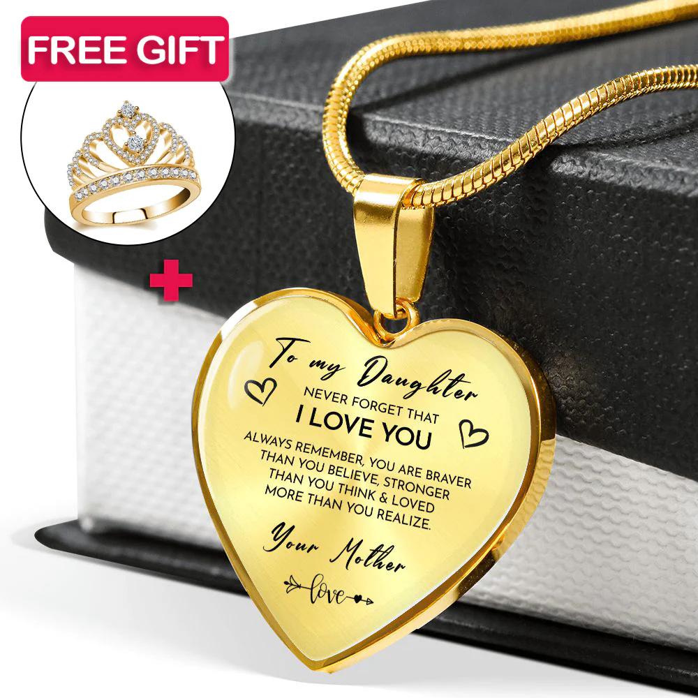 Heart necklace - Daughter + ring FREE - Image 3