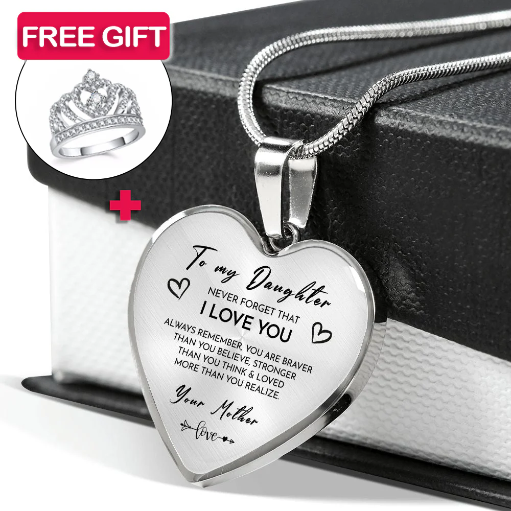 Heart necklace - Daughter + ring FREE - Image 4