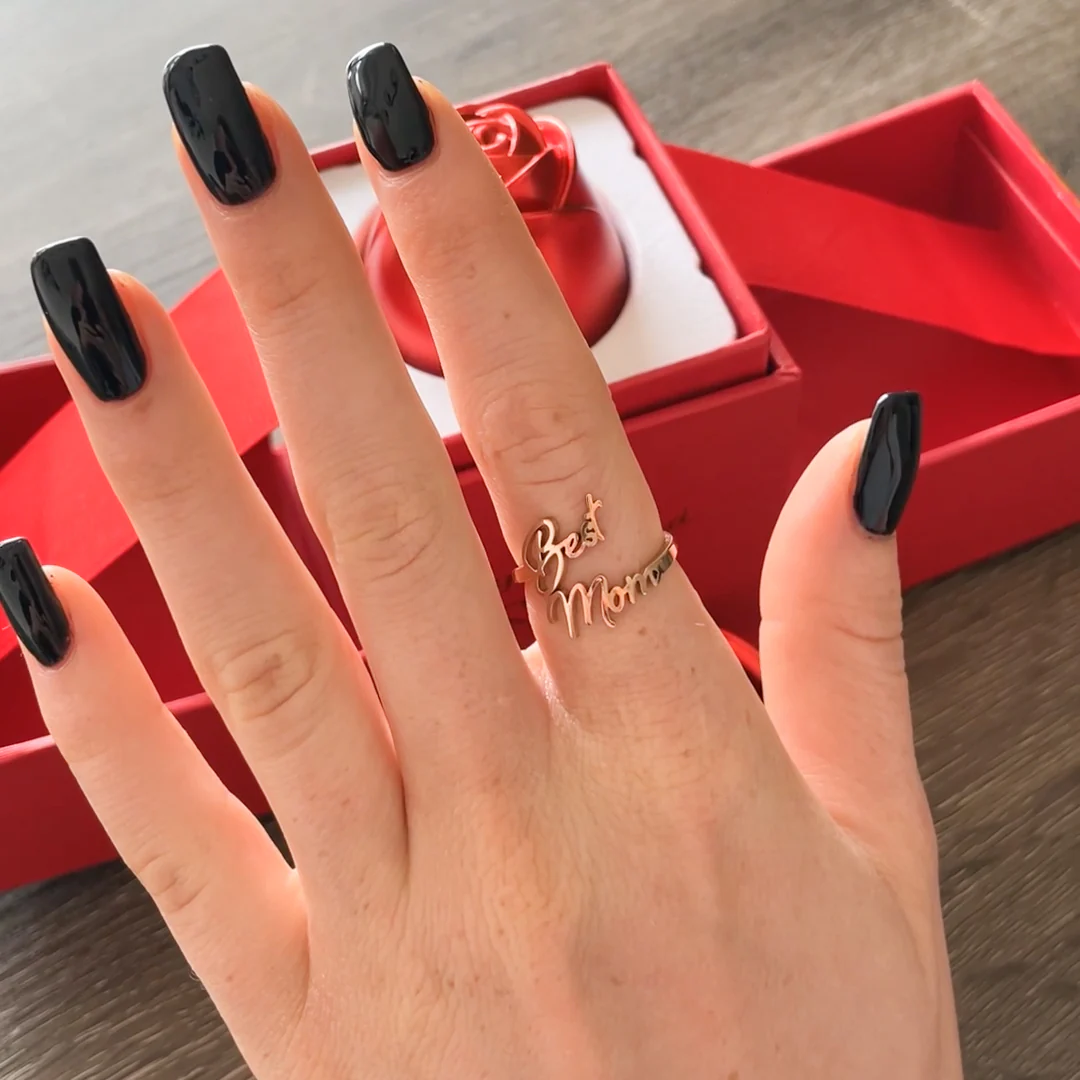 Sterling Silver Ring with Ring Box - Best Mom - Image 2
