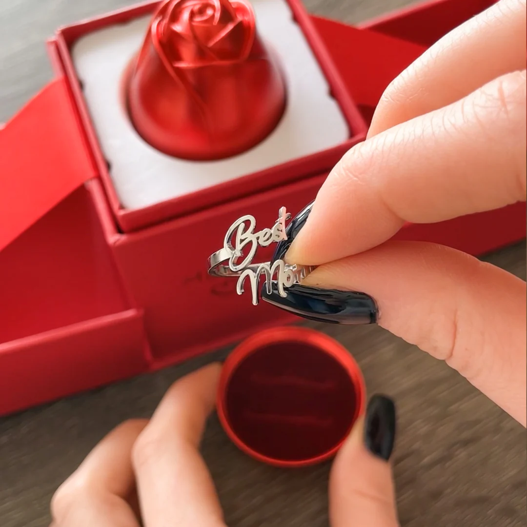 Sterling Silver Ring with Ring Box - Best Mom - Image 3