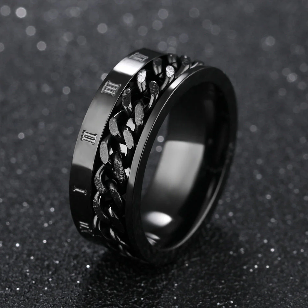 Stainless Steel Ring - Roman Numerals - Image 3