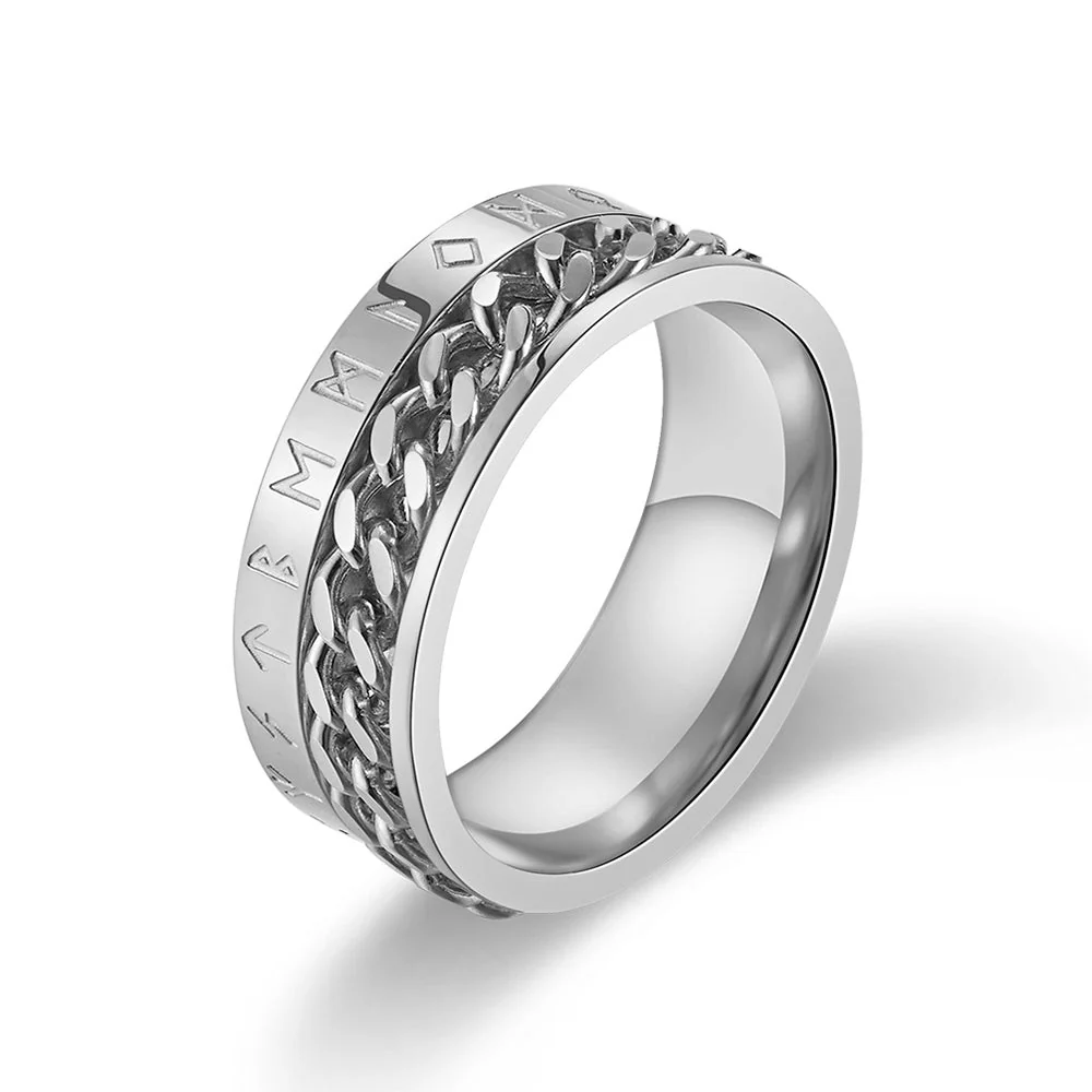 Stainless Steel Ring - Roman Numerals - Image 4