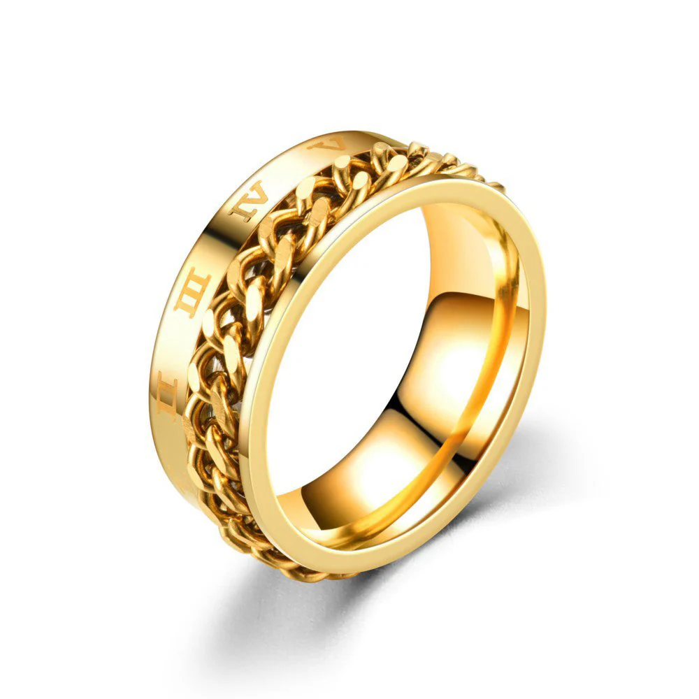 Stainless Steel Ring - Roman Numerals - Image 5