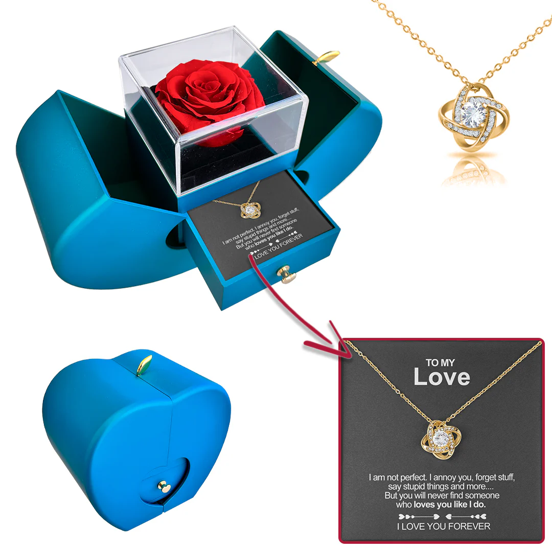 Sterling Silver Necklace - With Real Rose - To My Love - Image 10