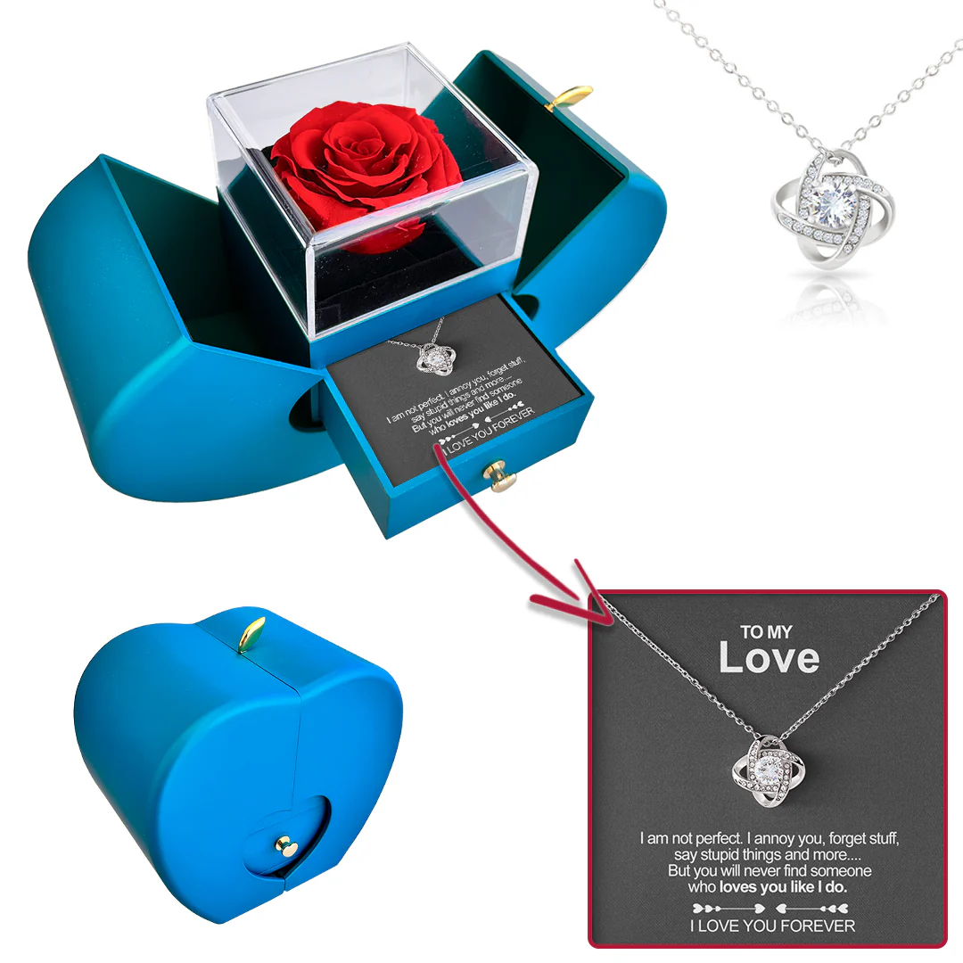 Sterling Silver Necklace - With Real Rose - To My Love - Image 11