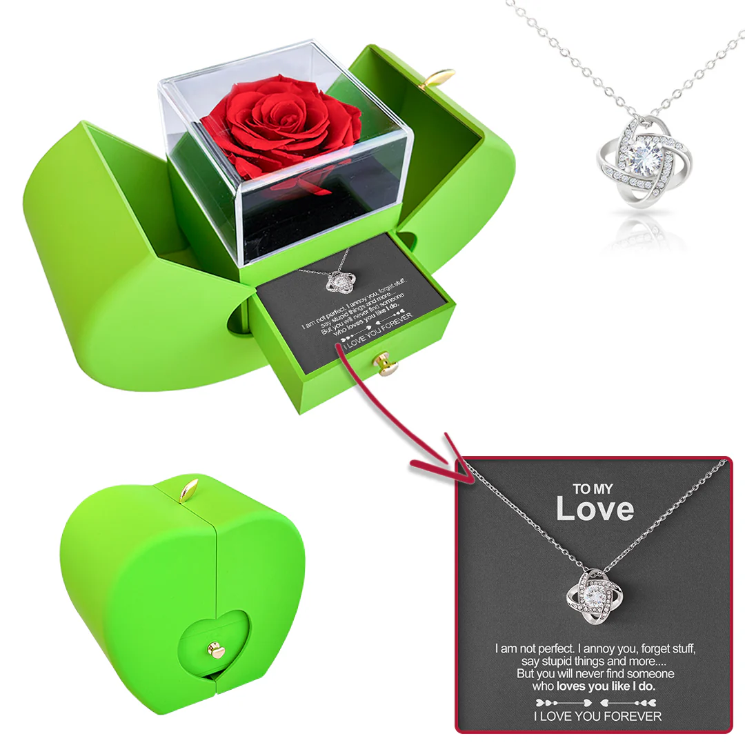 Sterling Silver Necklace - With Real Rose - To My Love - Image 12