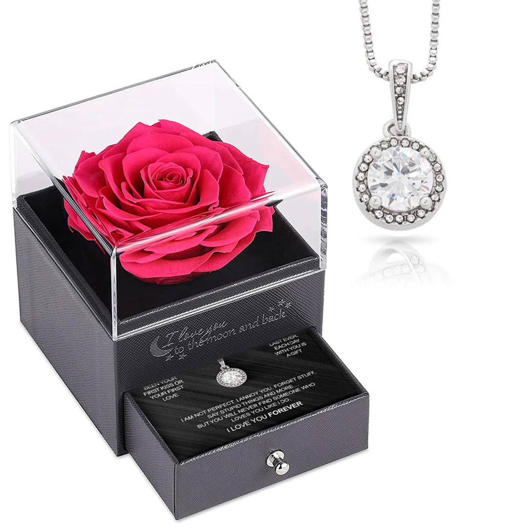 Sterling Silver Necklace with Roses Gift Box - To My Baby - Image 6
