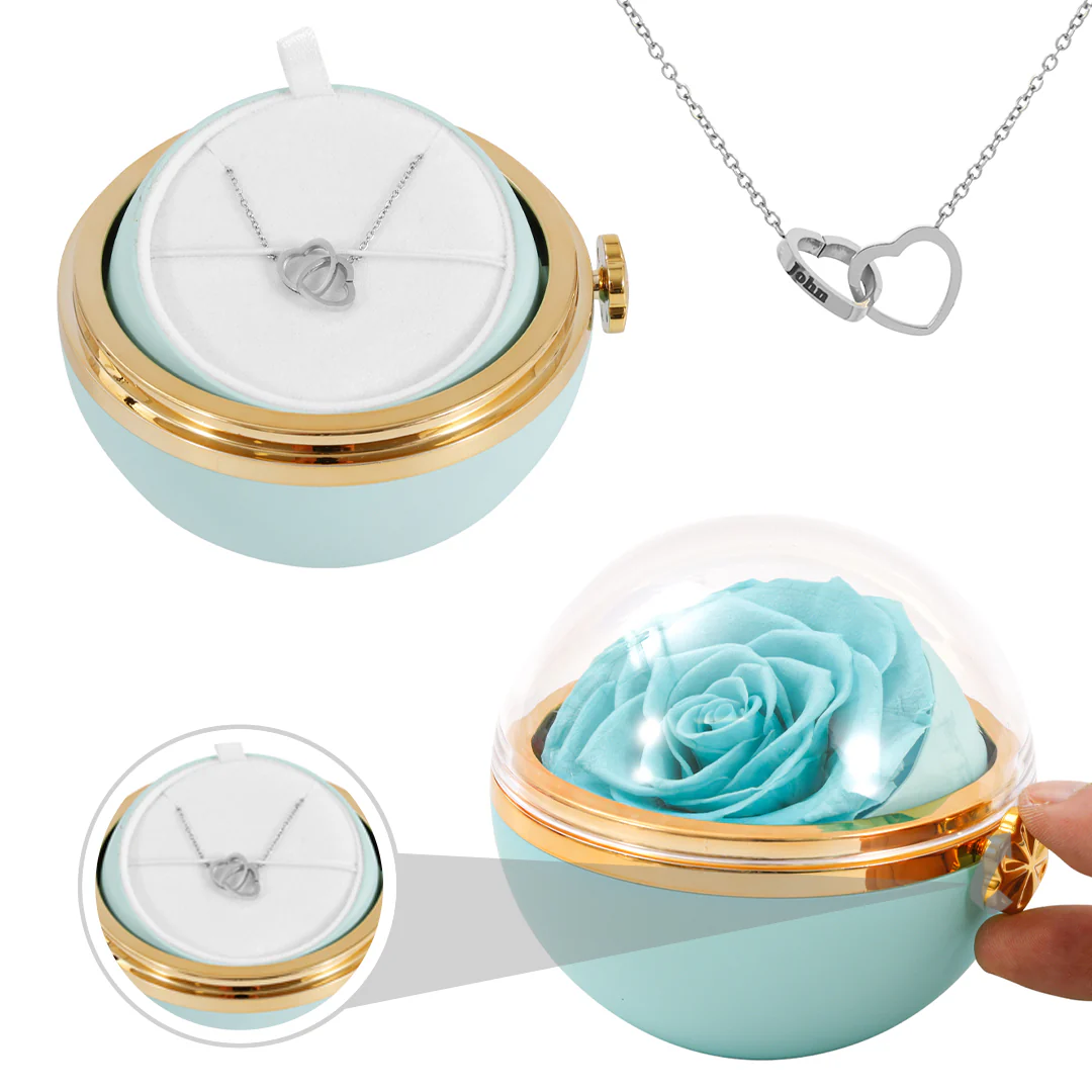 Engraved Necklace - With Real Rose - To My Love - Image 12