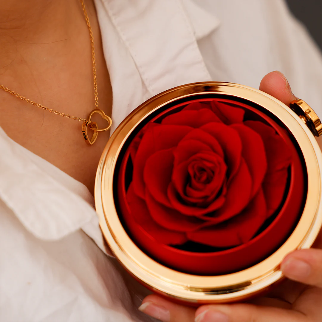Engraved Necklace - With Real Rose - To My Love - Image 2