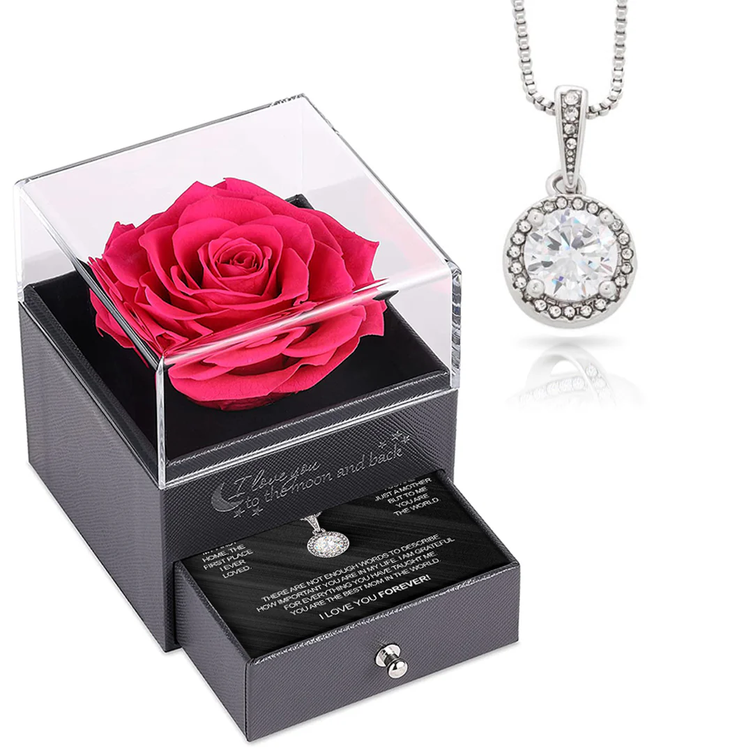 Sterling Silver Necklace with Rose Box - To My Mother - Image 8