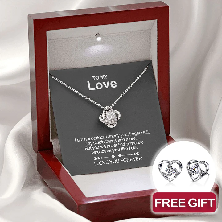 Sterling Silver Necklace - To my Love + earrings FREE - Image 2