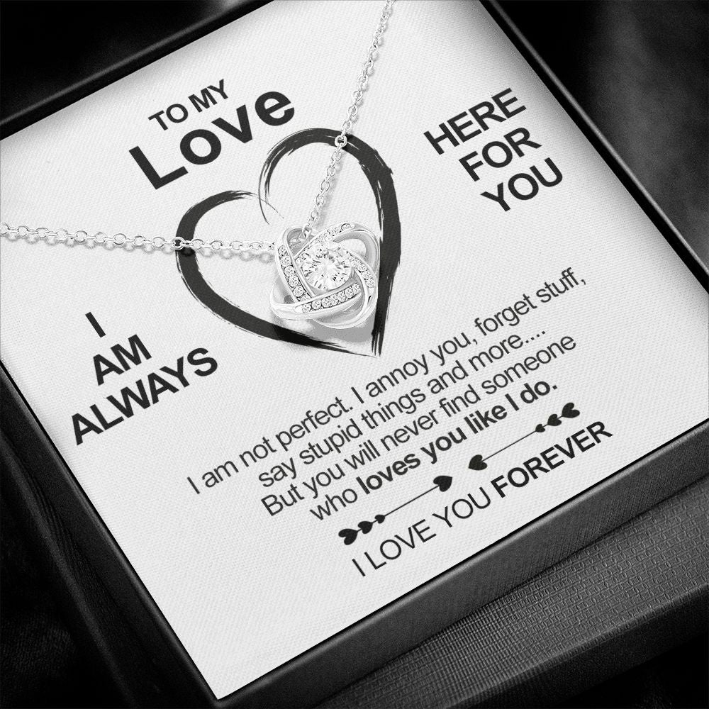 Sterling Silver Necklace - To my Love - I love you