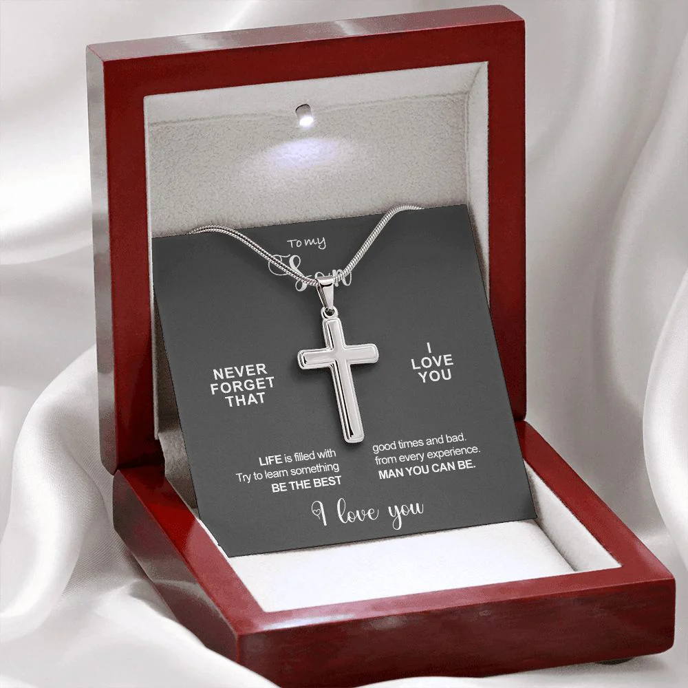 Stainless steel necklace - To my Son - courage - Image 2