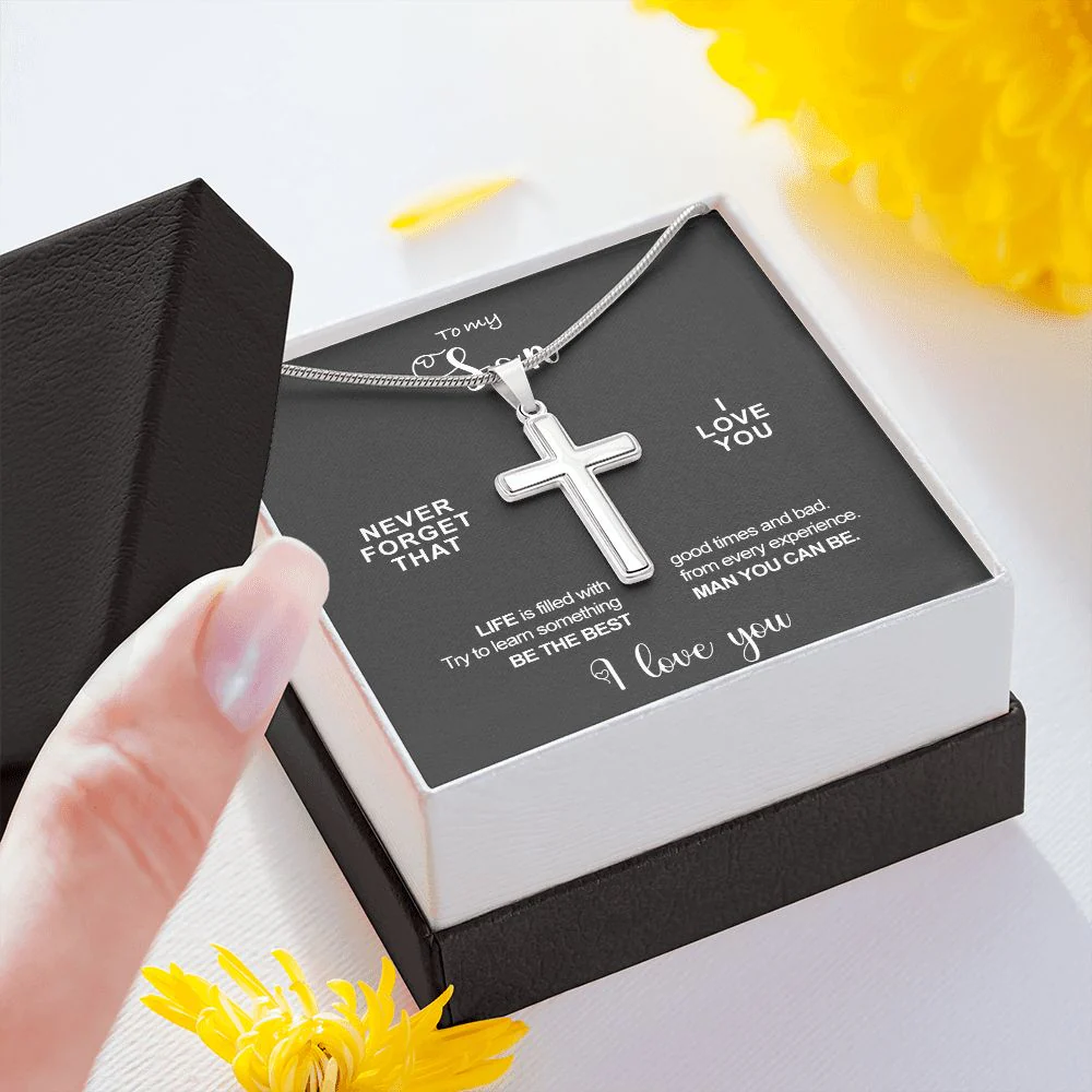 Stainless steel necklace - To my Son - courage - Image 4