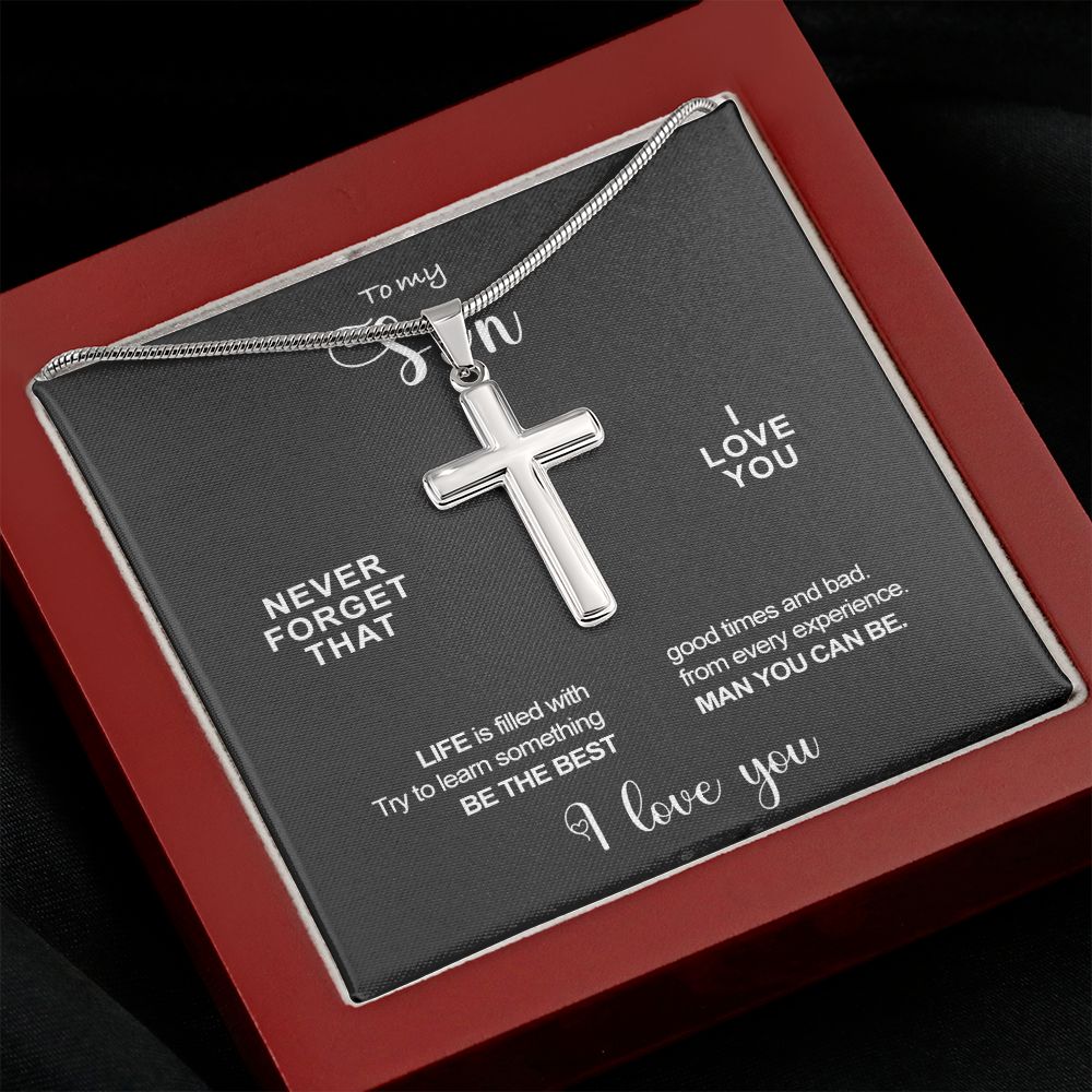 Stainless steel necklace - To my Son - courage - Image 5
