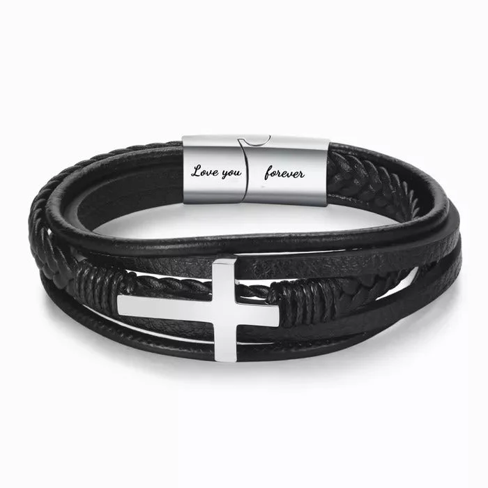 Cross bracelet - To my unique Son - Image 3