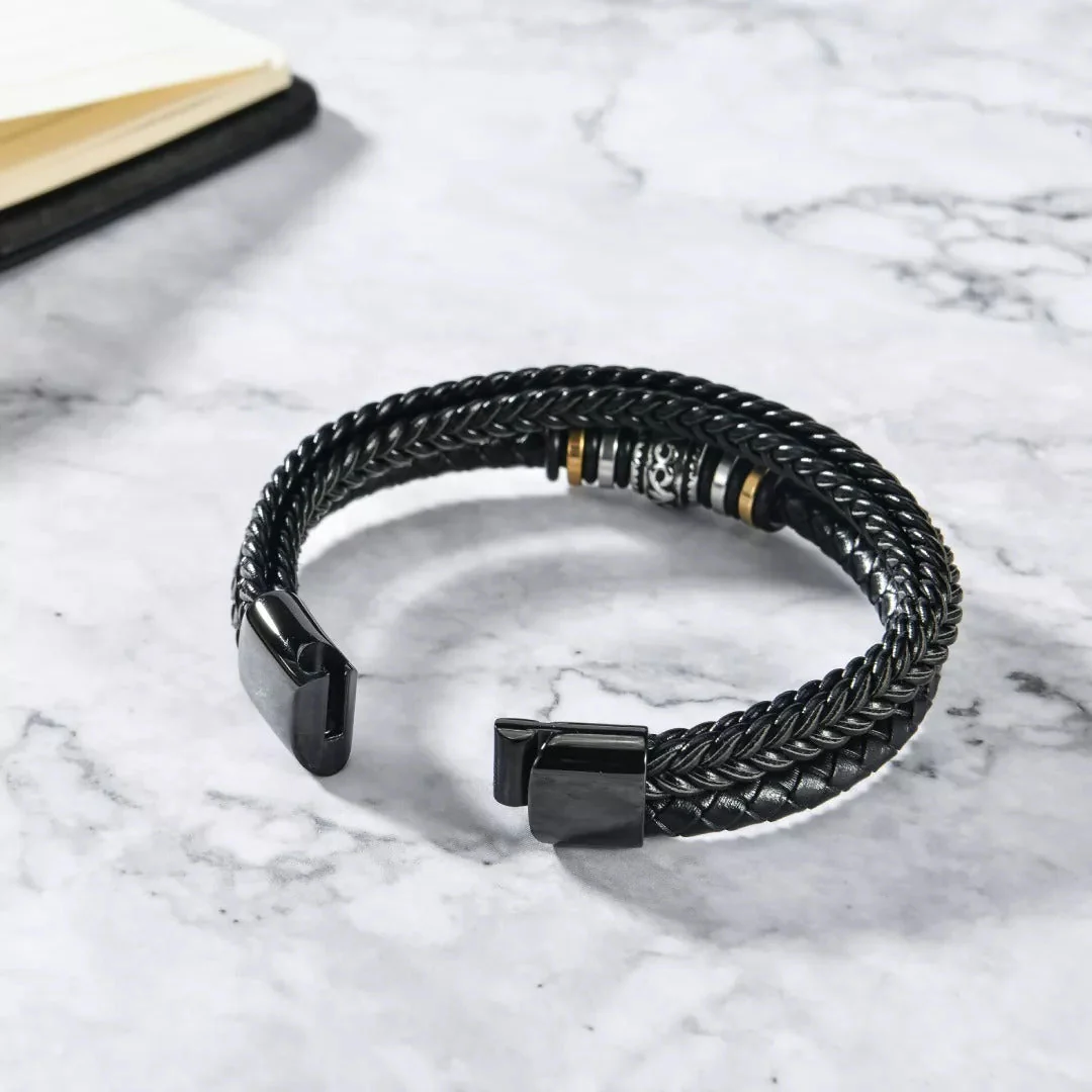 Leather Bracelet - I love you “To my Son” - Image 4