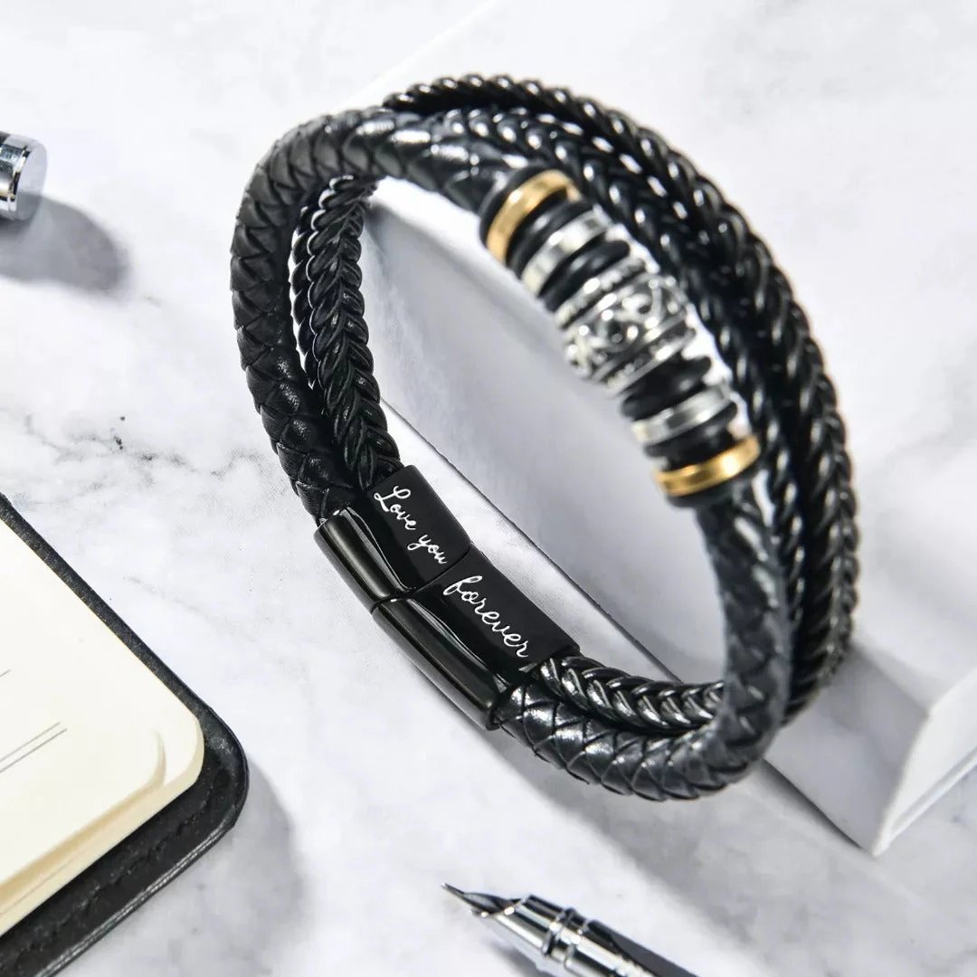 Leather Bracelet - I love you “To my Son” - Image 6
