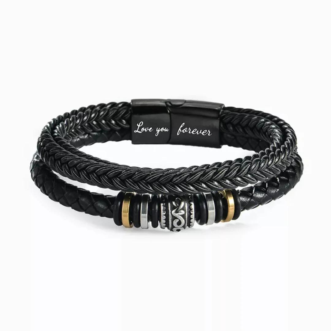 Leather Bracelet - I love you “To my Son” - Image 8