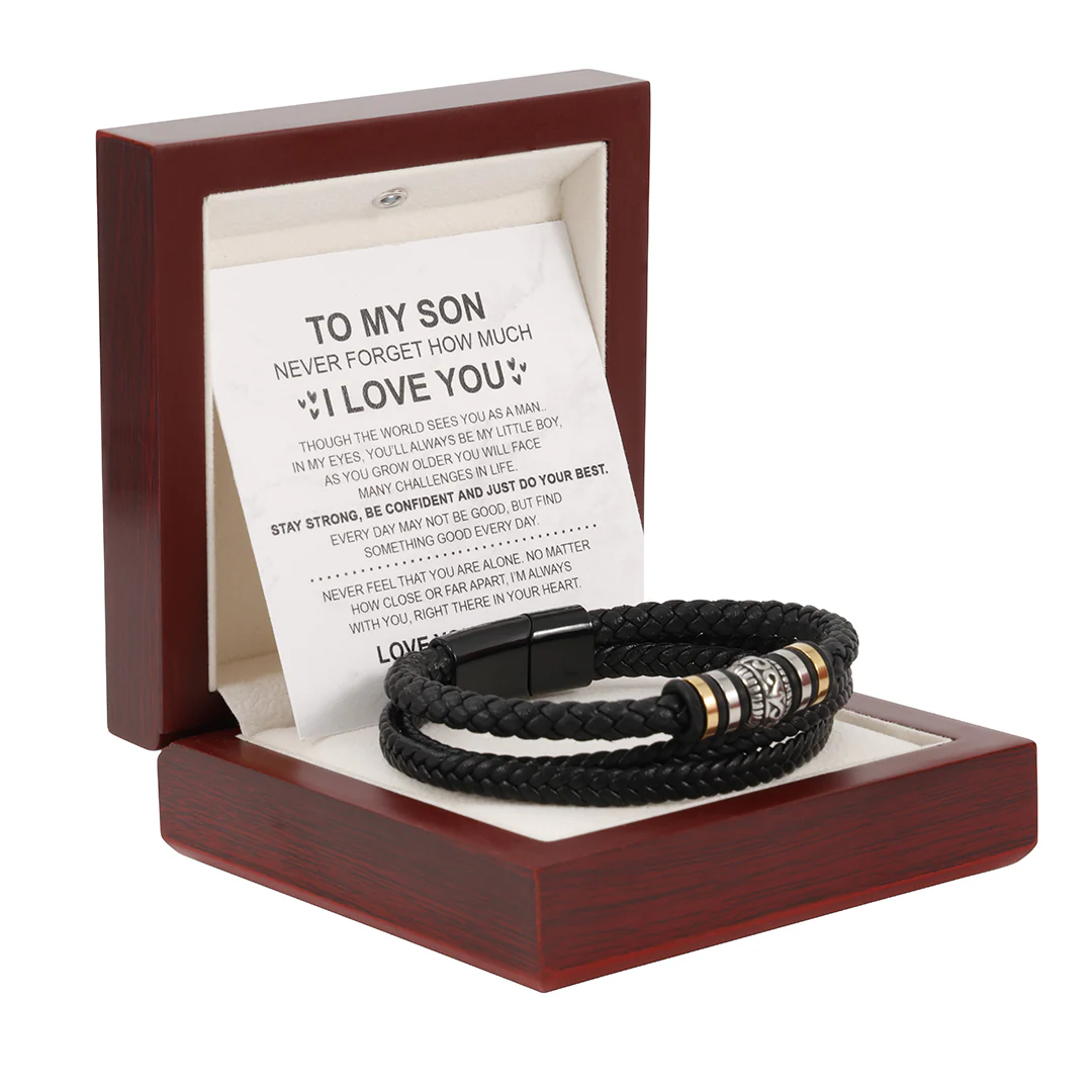 Leather Bracelet - I love you “To my Son” - Image 9