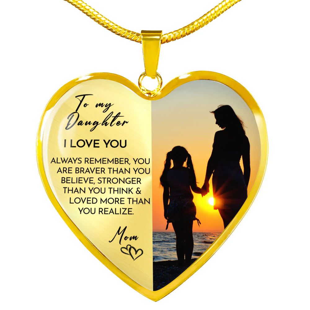 Heart necklace - To my daughter from Mom - Image 2