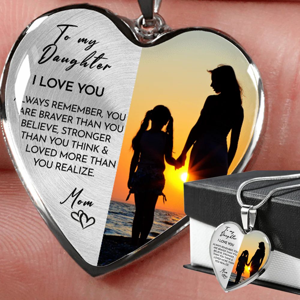 Heart necklace - To my daughter from Mom - Image 3