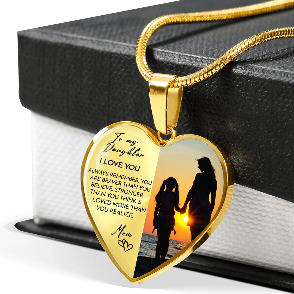 Heart necklace - To my daughter from Mom - Image 4