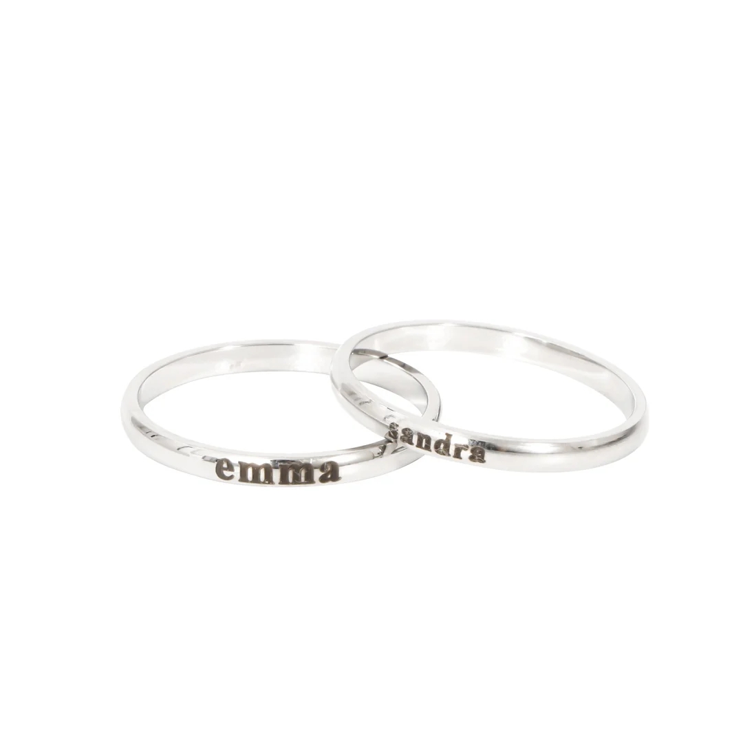 Stackable Ring - With Personalized Name - Image 3