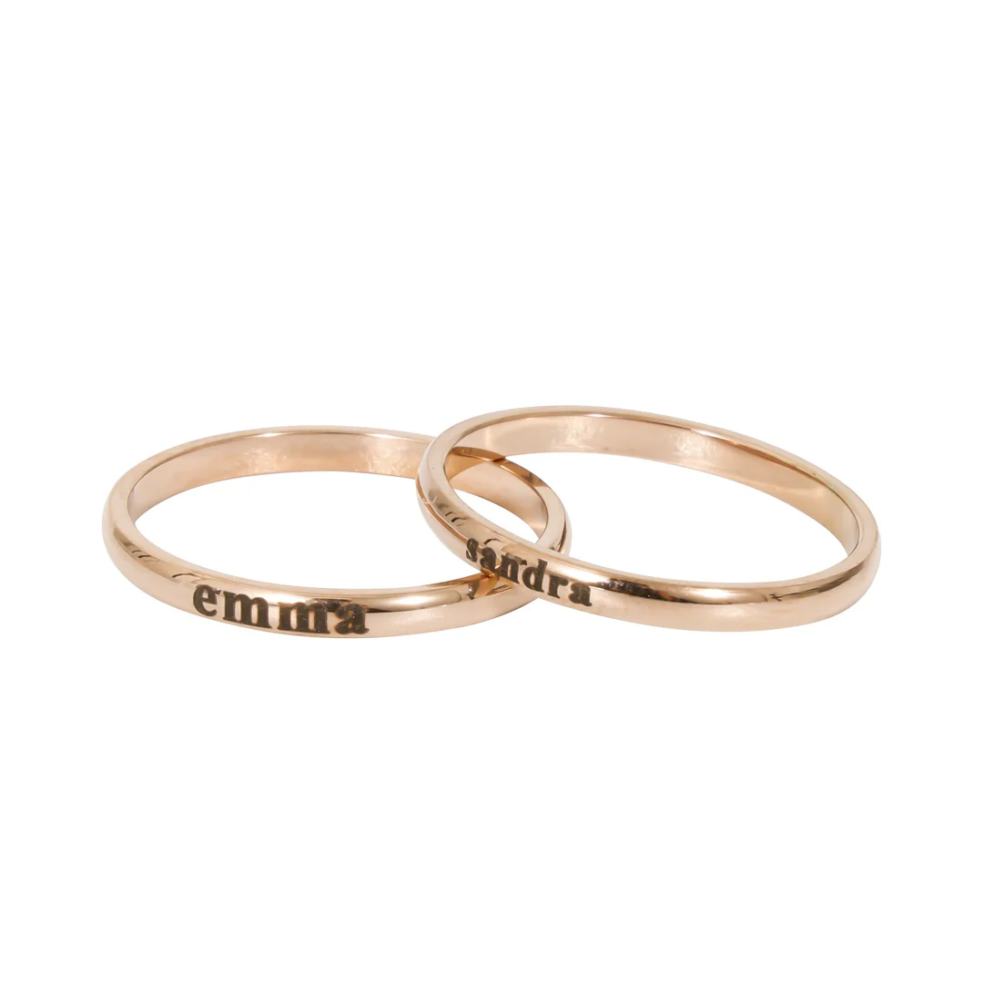 Stackable Ring - With Personalized Name - Image 4