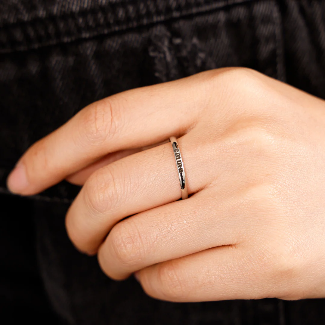 Stackable Ring - With Personalized Name - Image 5