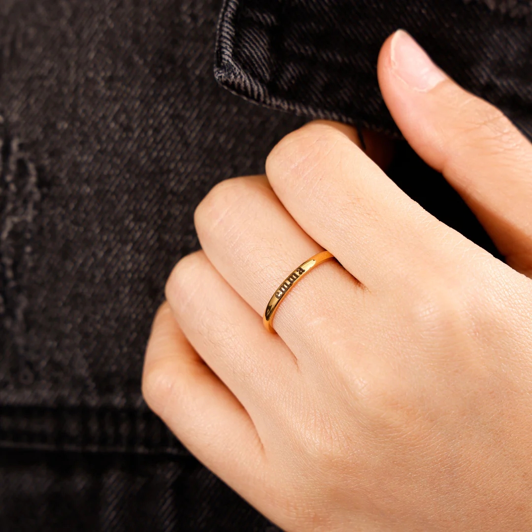 Stackable Ring - With Personalized Name - Image 8