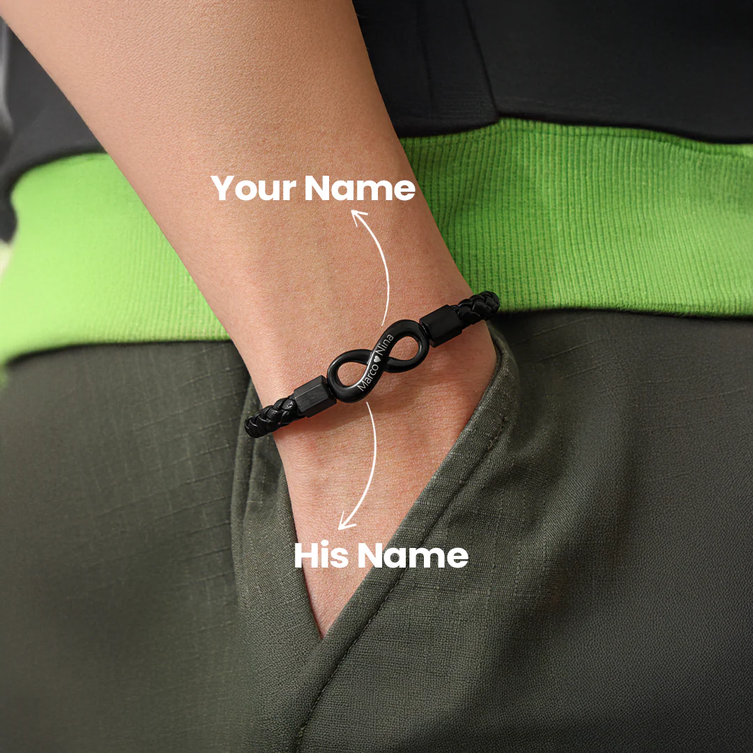 Endless-Bracelet with Engraving & Zodiac Sign Necklace - Image 2