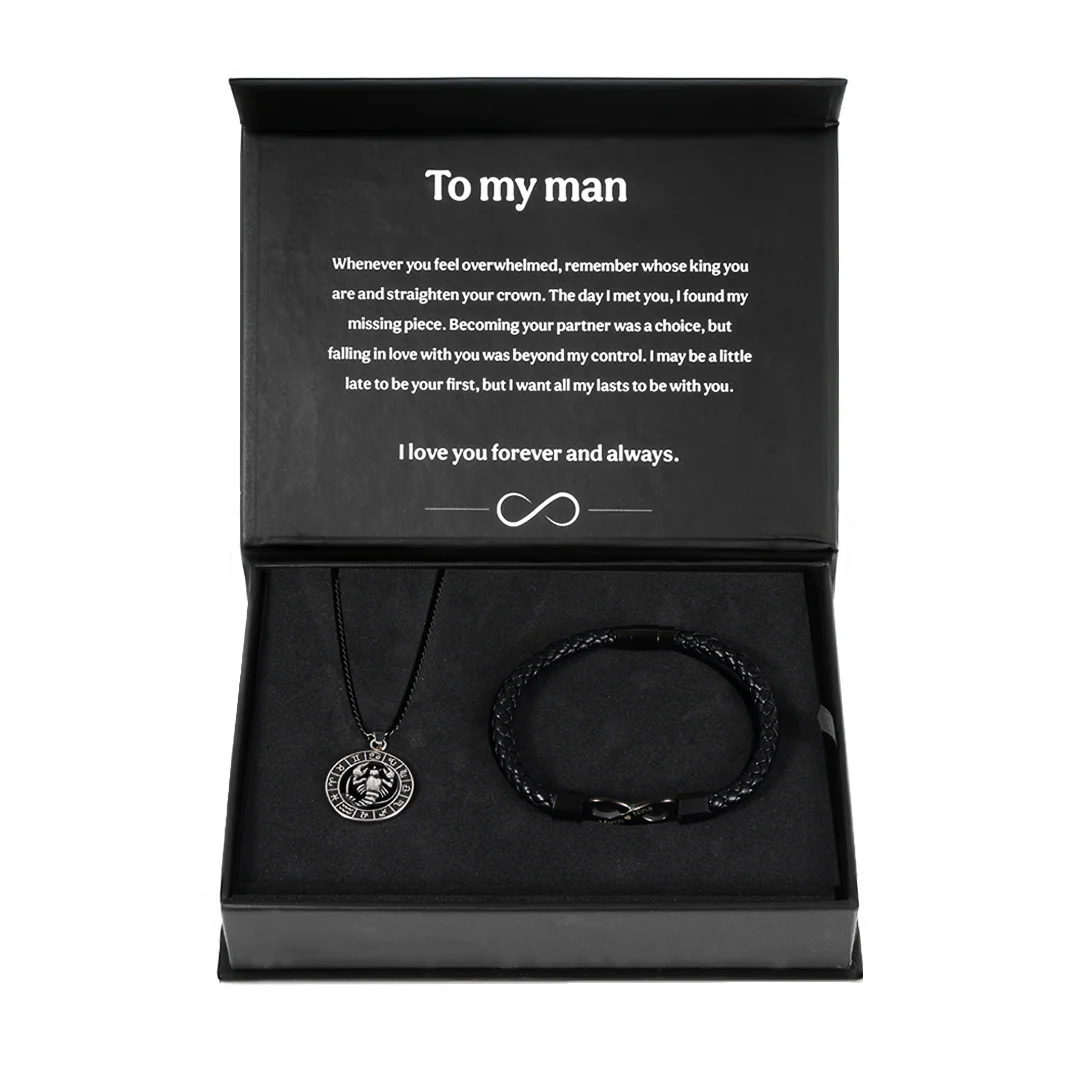 Endless-Bracelet with Engraving & Zodiac Sign Necklace - Image 4