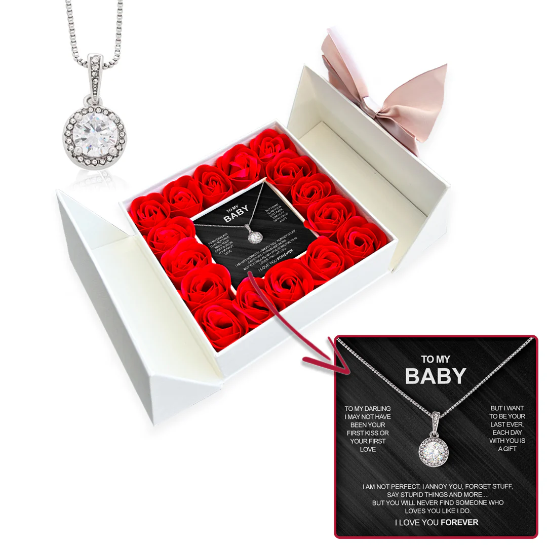 Sterling Silver Necklace - Luxury Rose Box - To My Baby - Image 2