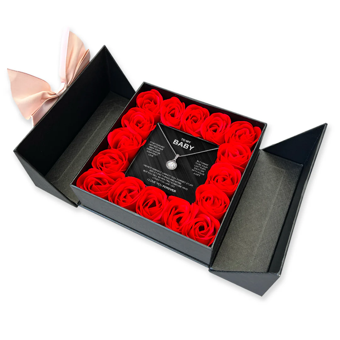 Sterling Silver Necklace - Luxury Rose Box - To My Baby - Image 7
