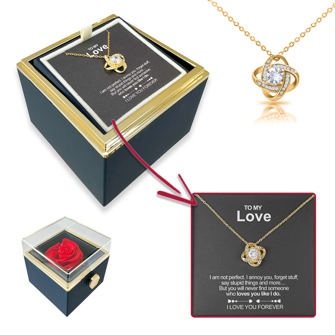 Sterling Silver Necklace - With Preserved Rose - To My Love - Image 11