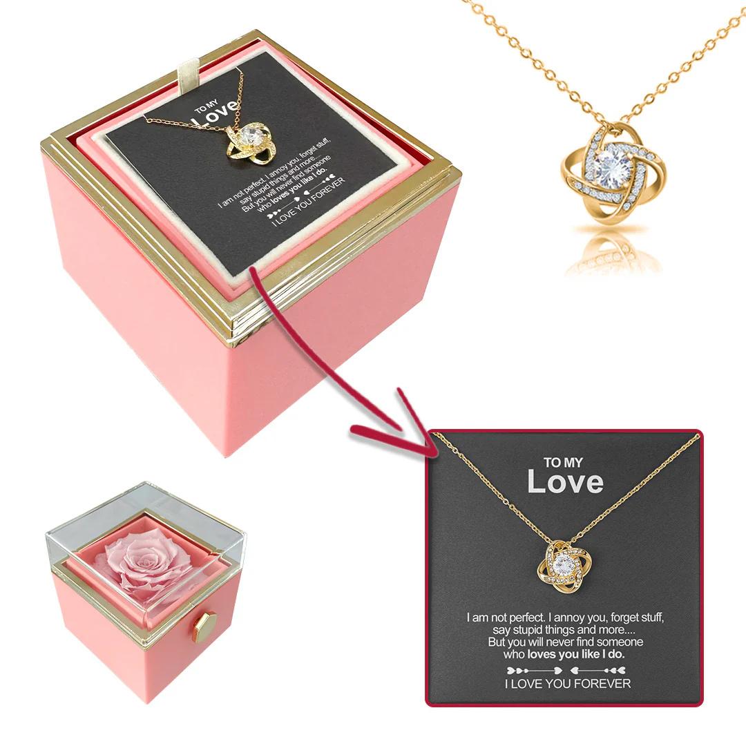 Sterling Silver Necklace - With Preserved Rose - To My Love - Image 13