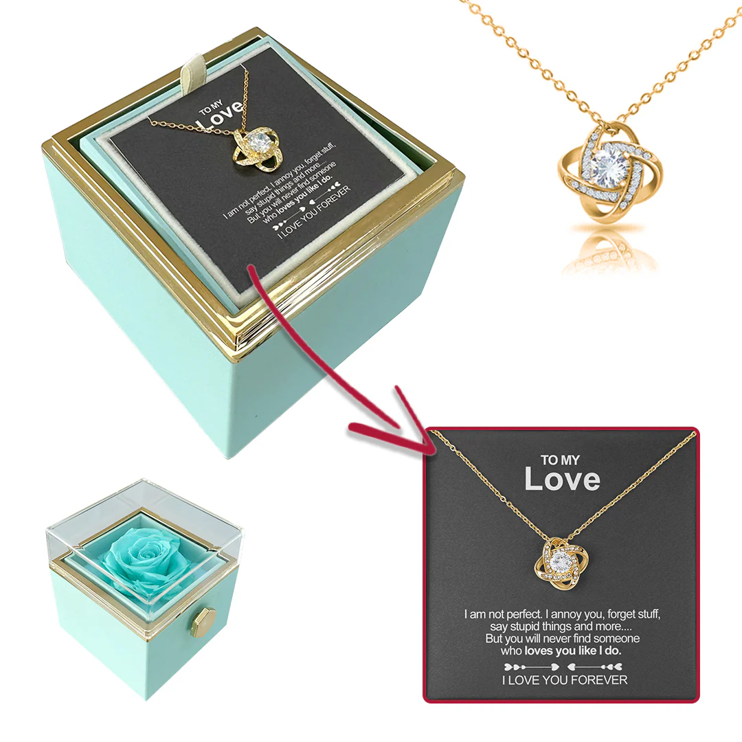 Sterling Silver Necklace - With Preserved Rose - To My Love - Image 15