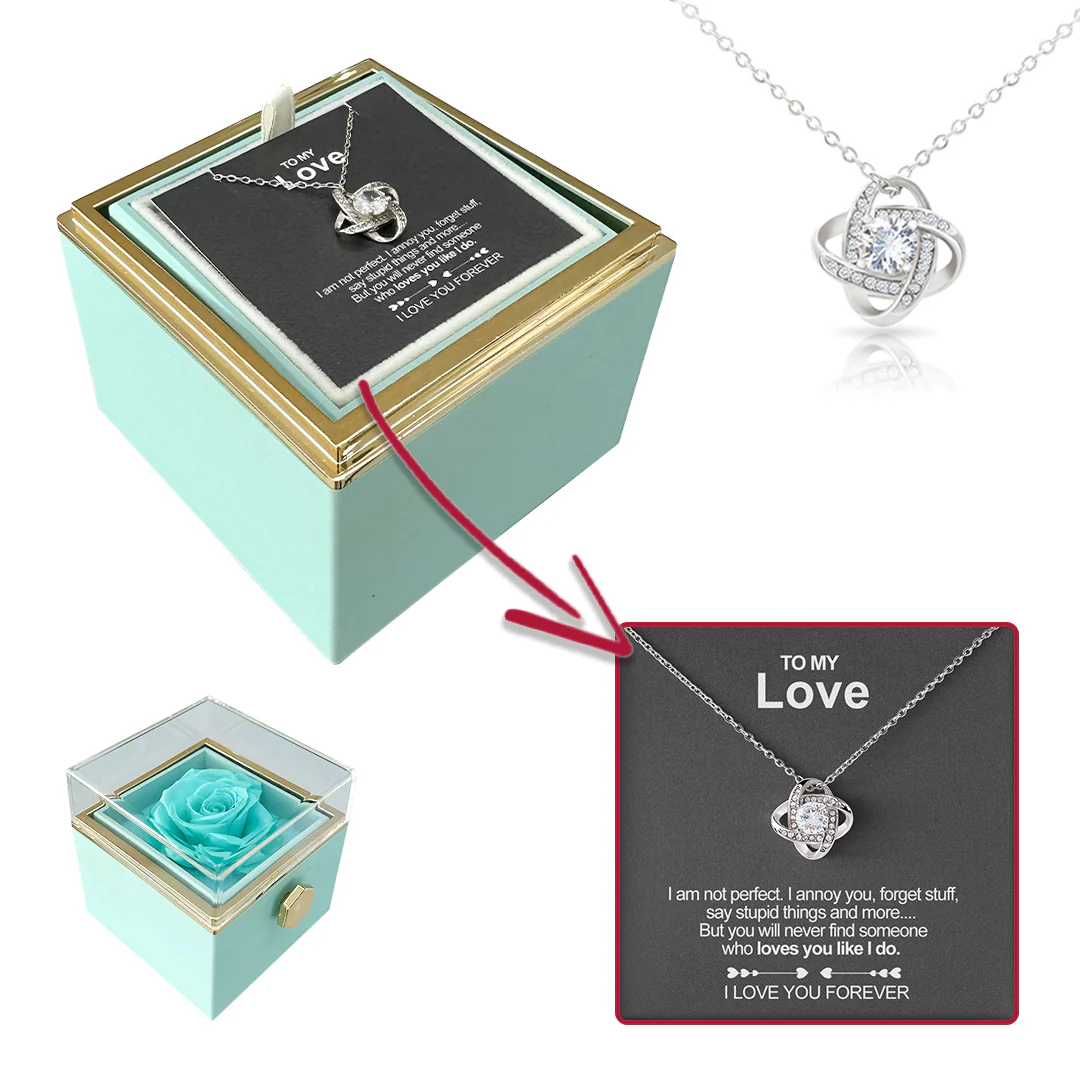 Sterling Silver Necklace - With Preserved Rose - To My Love - Image 17