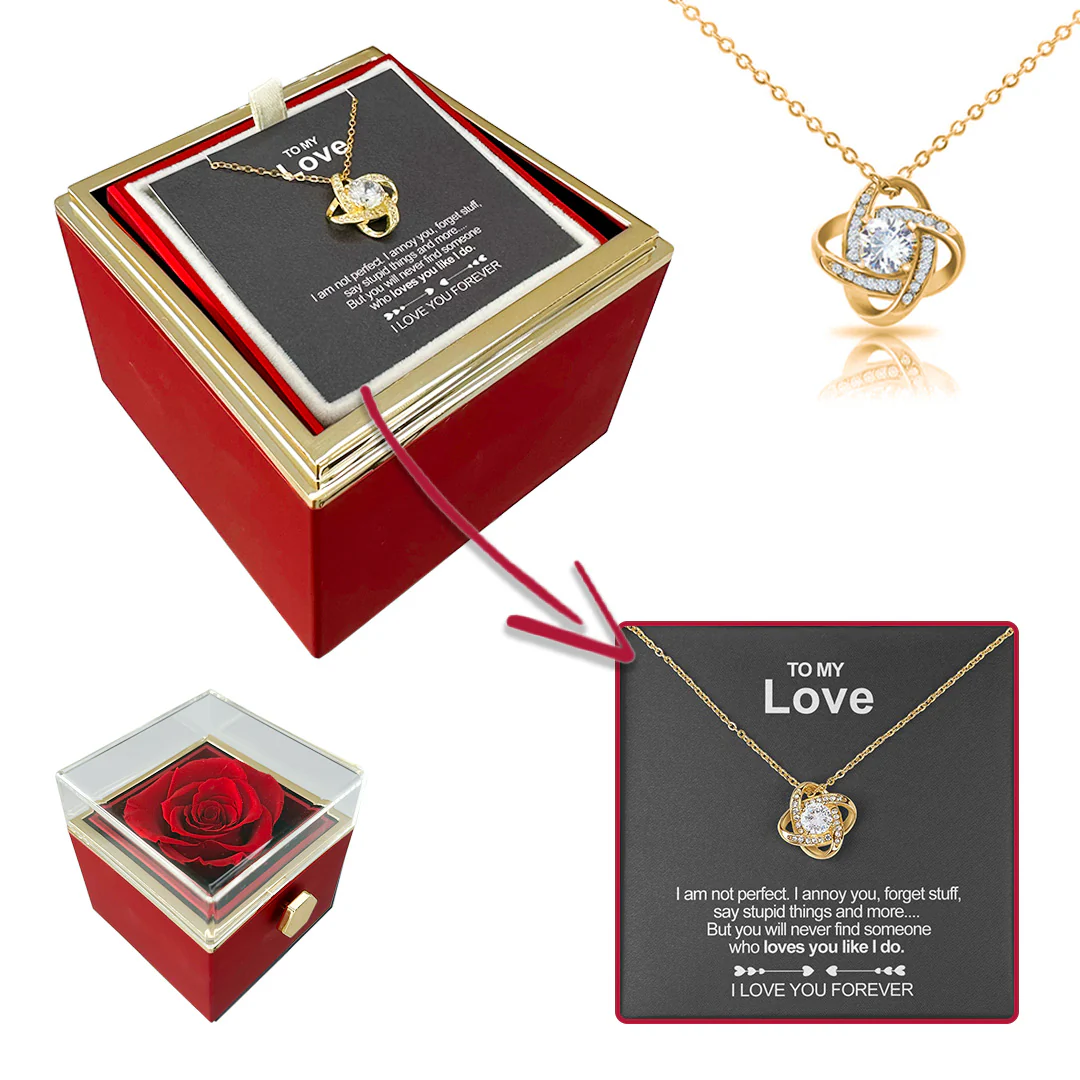 Sterling Silver Necklace - With Preserved Rose - To My Love - Image 5
