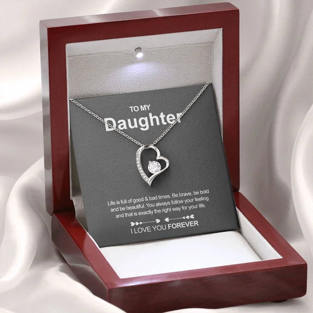 Sterling Silver - Heart Necklace - To my Daughter - Image 2