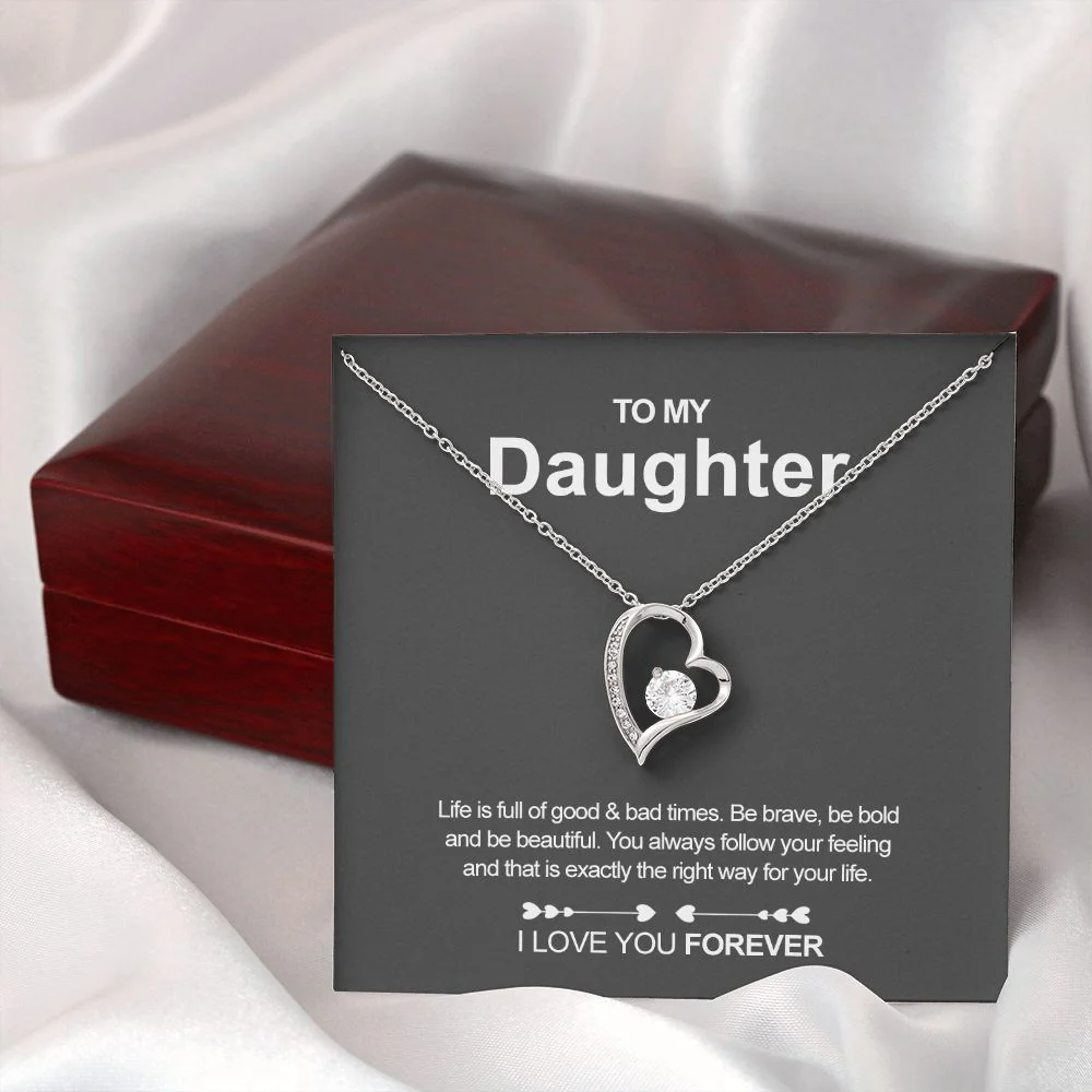 Sterling Silver - Heart Necklace - To my Daughter - Image 5