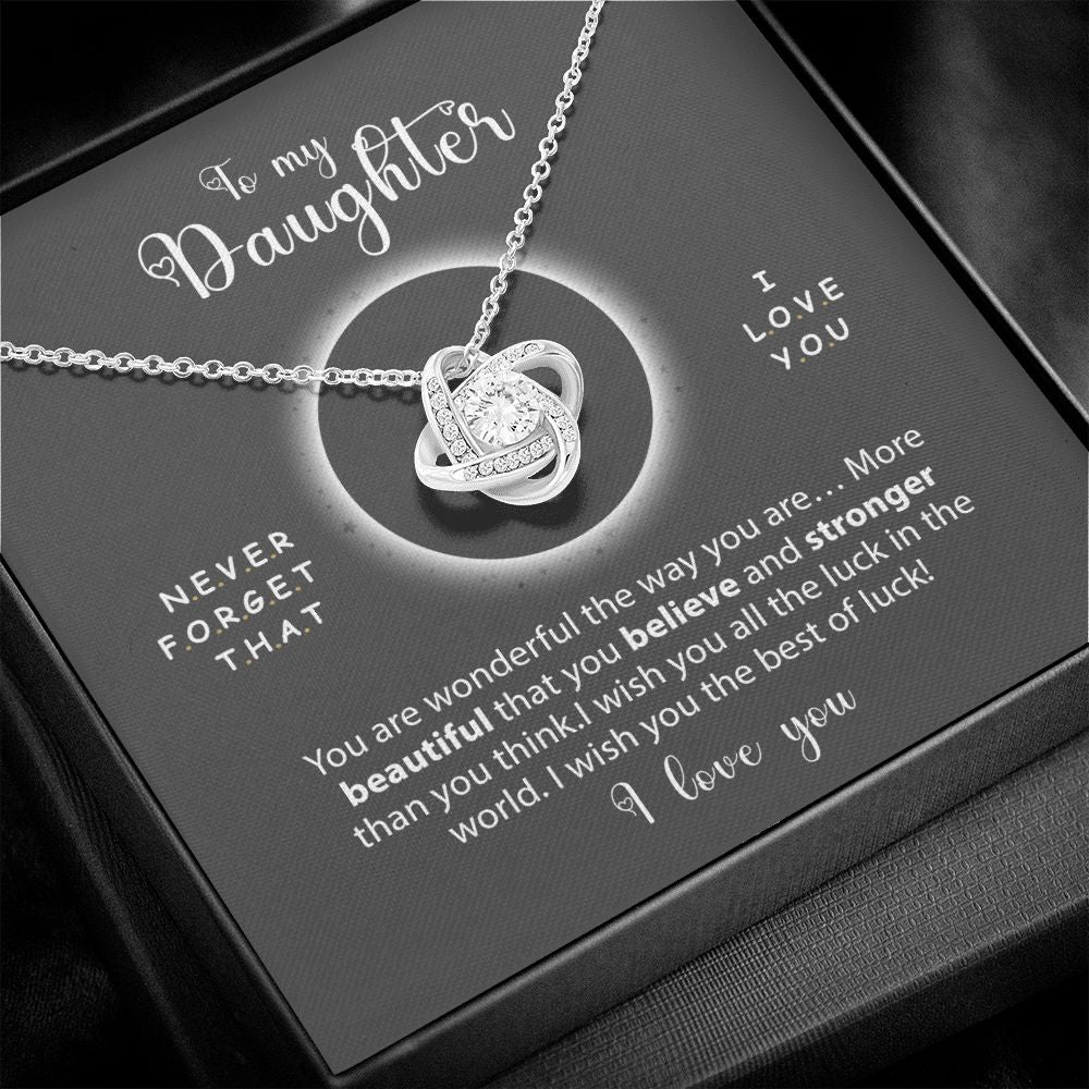 Sterling Silver Necklace - Daughter, I love you