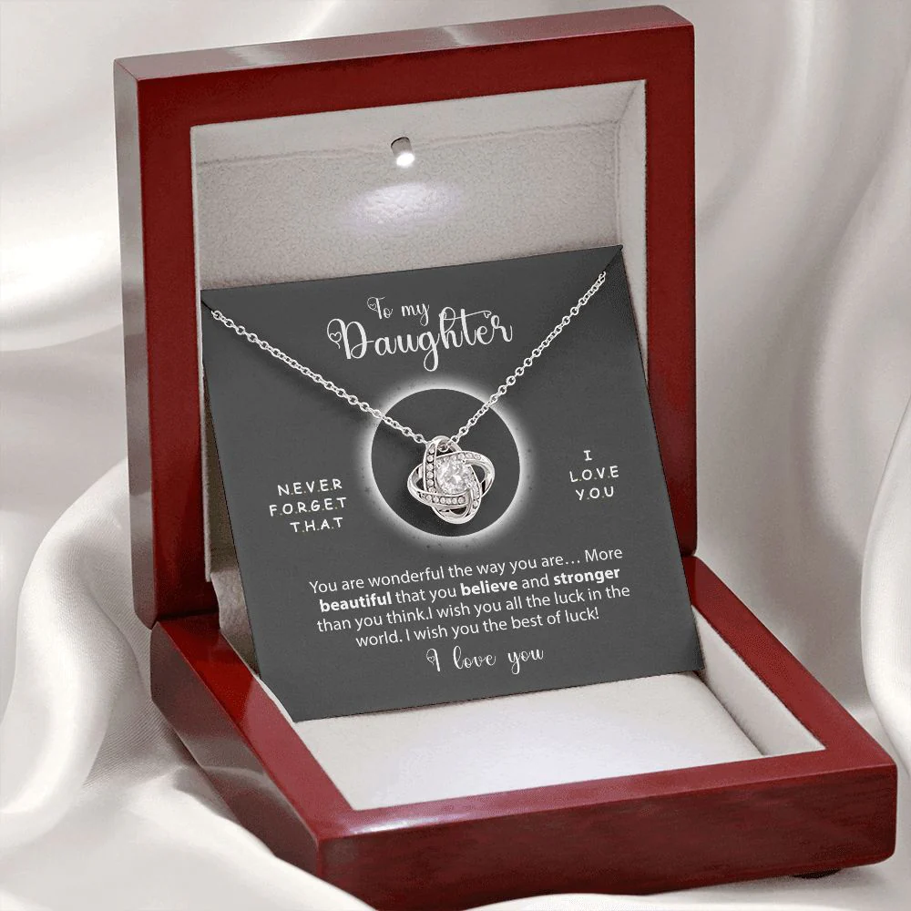 Sterling Silver Necklace - Daughter, I love you - Image 2