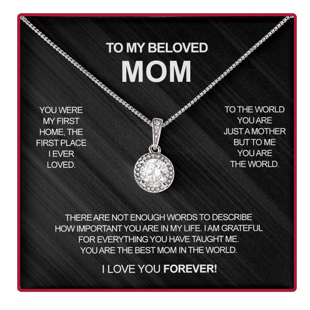 Sterling Silver Necklace - With Real Rose - To My Mother - Image 3
