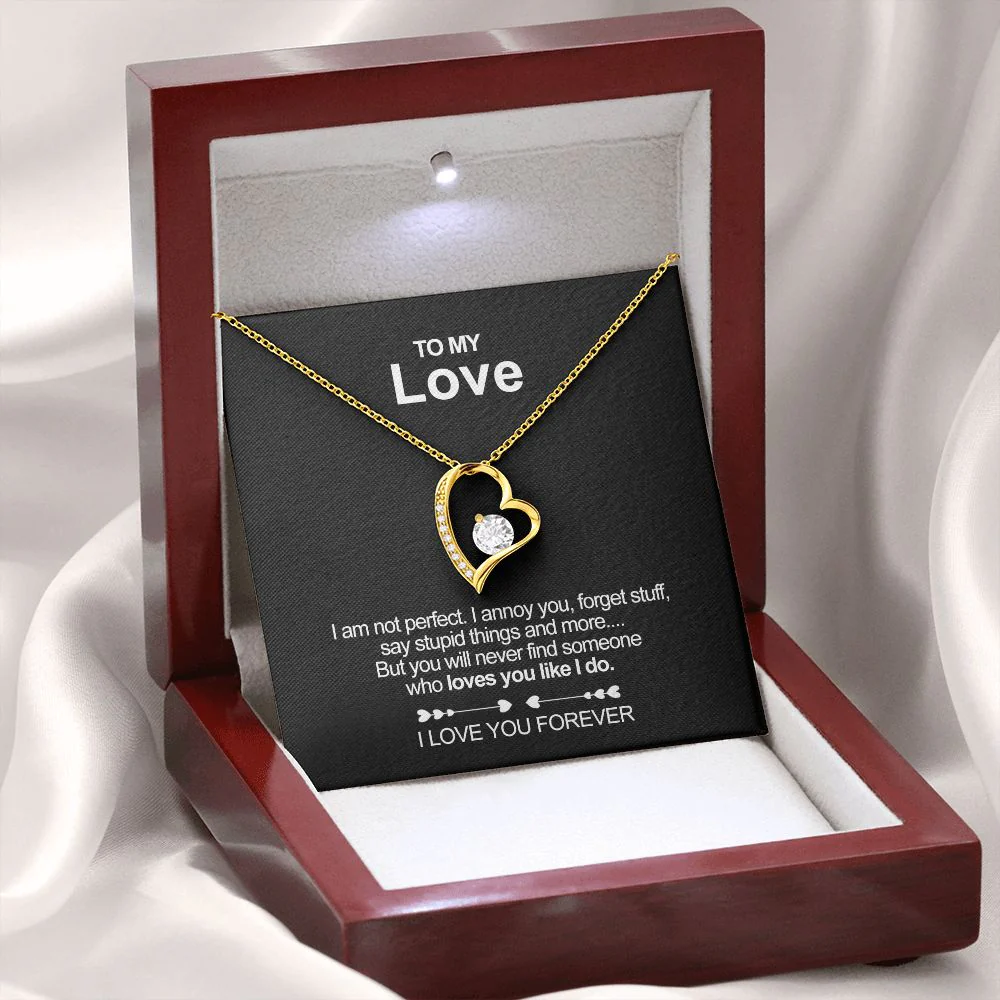 Sterling Silver Heart Necklace - To my Love - Image 5